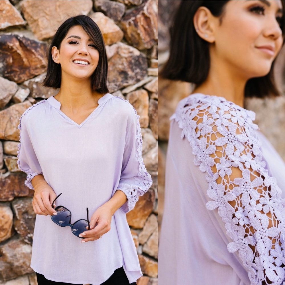 Standout Floral Lace Cut Out Blouse - Picture 1 of 7